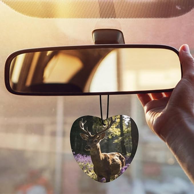5PCS Car Air Freshener Hanging Personalized Double Sided Stag Flowers Car Fresheners Long Lasting New Cars Scents Cute Automotive Freshies for Closets Drawers (tea)