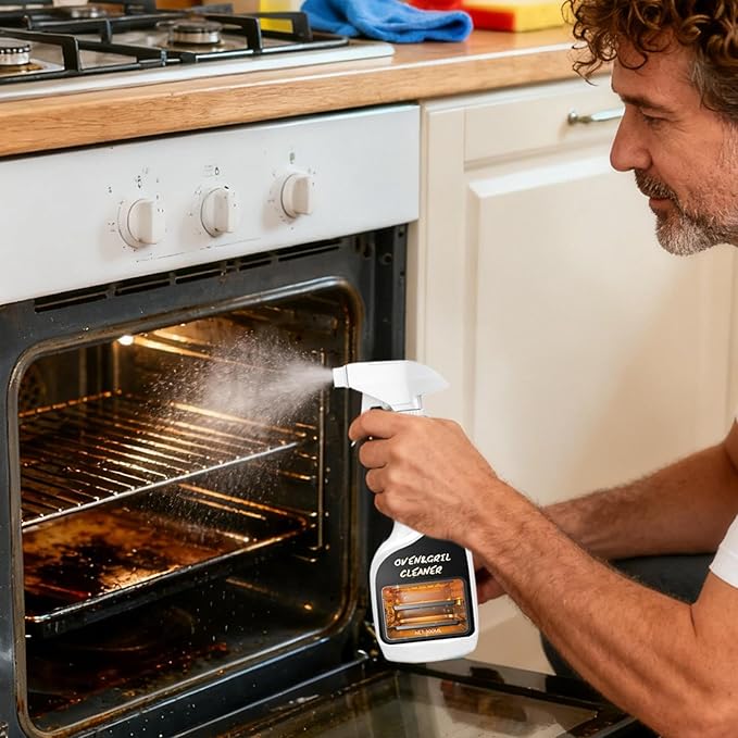 Grill Cleaner Spray300ml Degrease CleanerKitchen Degreasing Spray - for Homeowners Busy Families Renters To Remove Grease Stain Oil From Microwave Oven Grill Kitchen