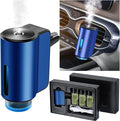 Smart Car Air FreshenerCar Air Freshener DiffuserRechargeable Car Aroma Diffuser3 Level Adjusts Intelligent Car Diffuser3 Bottles PerfumeMen's Fragrance(Blue) 1.8X1.2X1.2inch