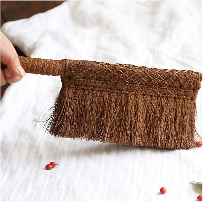 Duster Natural Brown Silk Hand Broom Anti-Static Dust Brush Hotel Family Clothes Dust Hair Sofa Bed Sheets Carpet Carpet Cleaning Tools