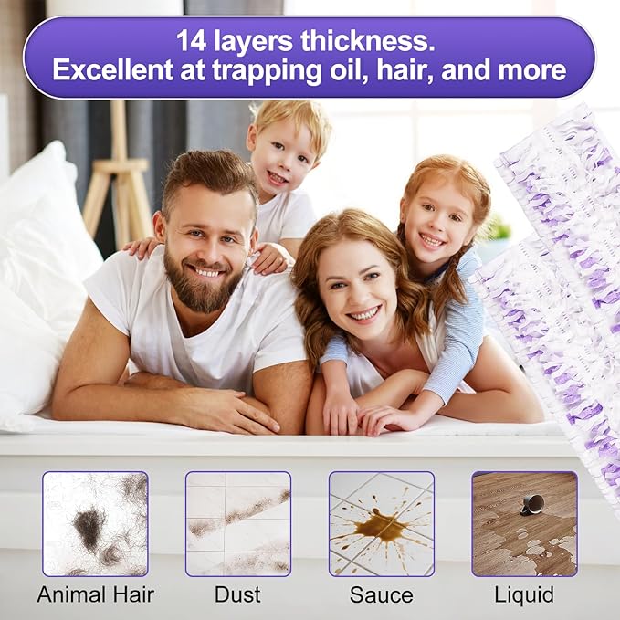 32 Count Disposable Power Mop Pads for Swiffer Power Mop Pad 14-Layer Thickened Spray Cleaning Repalcement Mopping Pads for All Finished Floors