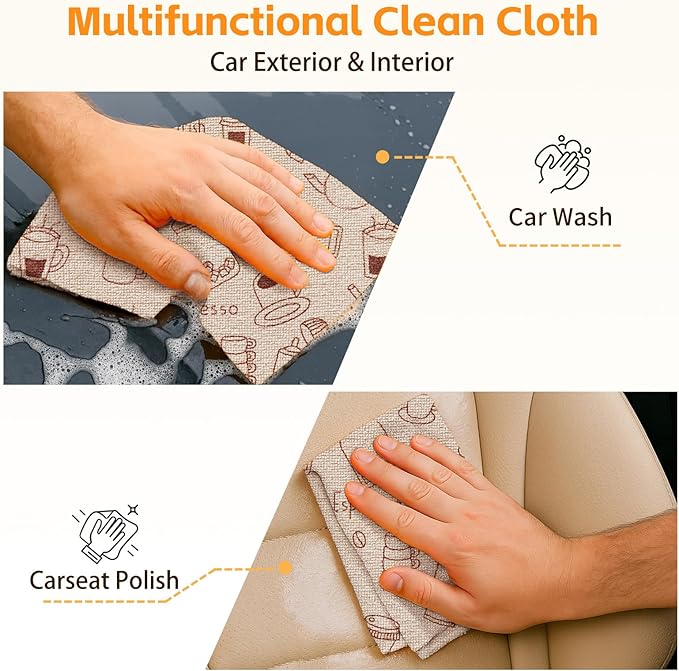 Microfiber Cleaning Cloth Roll 50-Count Reusable Washable Rags Absorbent Lint-Free Non-Scratch Streak-Free Tear-Away Barista Towels for Kitchen &amp Home Bar &amp Studio 12x12 in