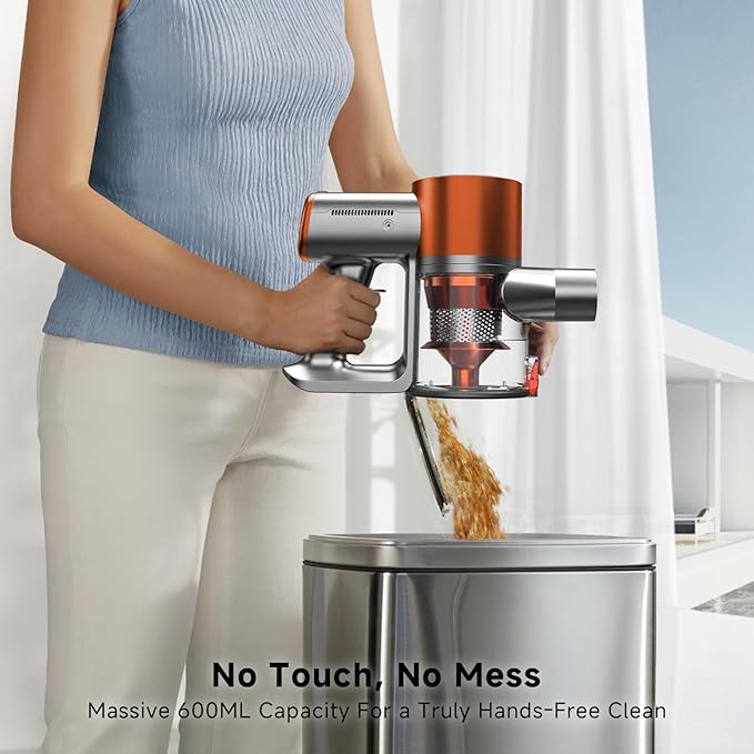 Stick Cordless Vacuum Cleaner - Lightweight Handheld Vacuum with Self Standing Removable Battery with 45min Running Time Anti-tangle Wireless Vacuum for Home Pet Hair/Hardwood Floor/Carpet OB