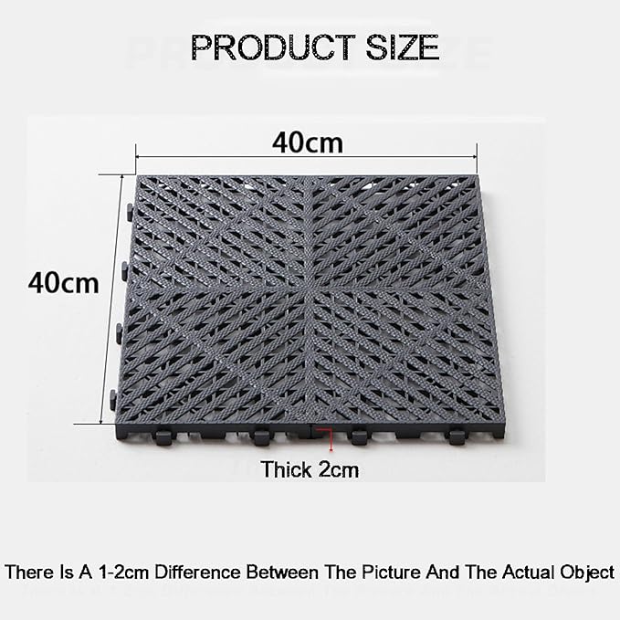 Trench Drainage GrateDrain Covers OutdoorInterlocking Floor TilesPP Modular 40x40cm Multicolor 4-30 pcs(Color14pieces)