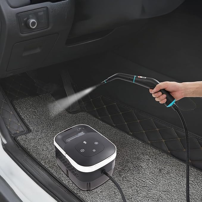 Steam Cleaner 1500W Portable Steamer for Cleaning with Various Nozzles 6 Adjustable Steam Settings 15s Heat-Up Handheld Steam Cleaner for Home for Ceramic Marble Dirt Car Floor (White)