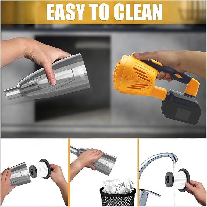 20V Max Cordless Stick Vacuum Cleaner 2-in-1 Lightweight Handheld and Upright Vacuum with Dual Mode Suction Compatible with 20V/18V Battery Platforms for Home Car Workshop Use
