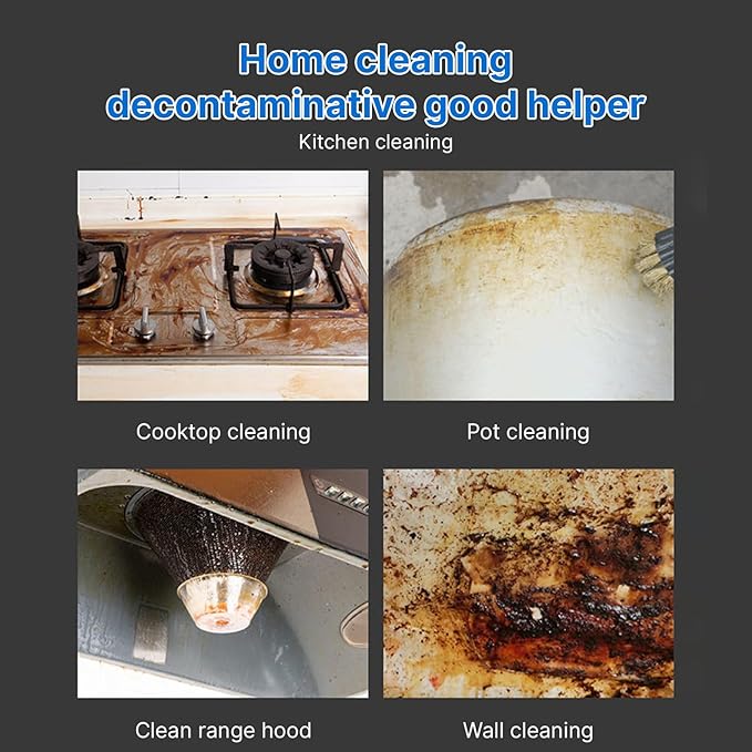 Handheld Steam Cleaner 1800W High Power 105C High Temperature 3Bar Pressure 1200ml Water Tank 6 Levels Adjustable for Sofa Window Glass Kitchen (US Plug)