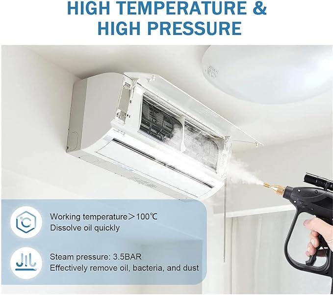 Steam Cleaner Steamer with Trigger Control Handheld for Cleaning High Pressure Steam Cleaner for FurnitureUpholstery Car Grout and Tile