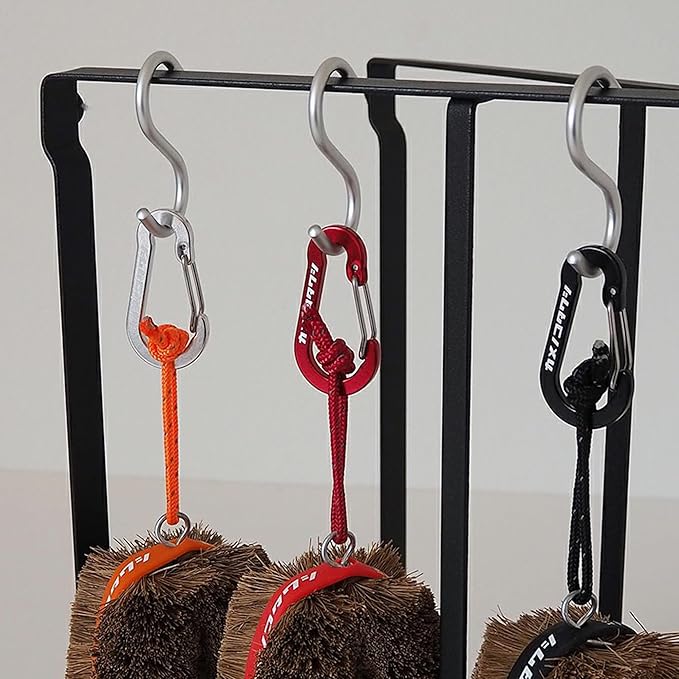 Natural Palm Tawashi OBI - Set of 2 - Red - Premium Coconut Fiber - Scrubber for Cleaning Kitchen Bath and Shoes - Made in Japan