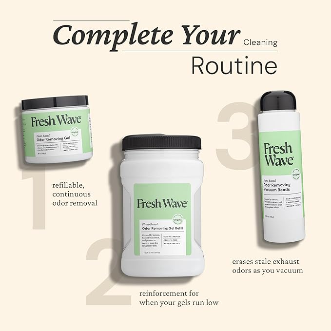 Fresh Wave Odor Removing Gel Bundle: (2) 15 oz. Gels + (1) 63 oz. Gel Refill