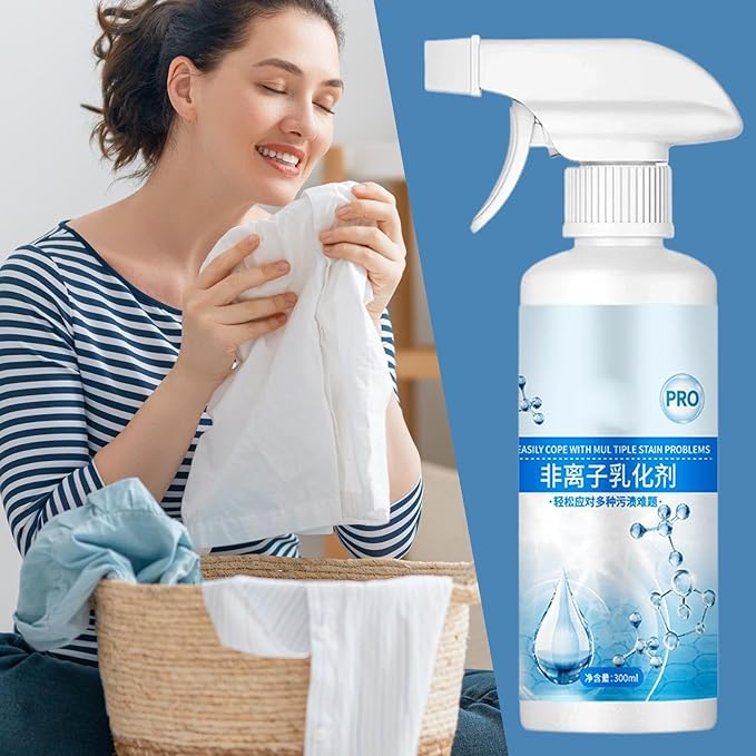300ml Stain Treater Spray Laundry Stain Remover Clothing Cleaner Spray Powerful Stains Remover For Grease Oil &amp Underarm Stains On Fabrics Fits Cotton Linen &amp Synthetic Clothes