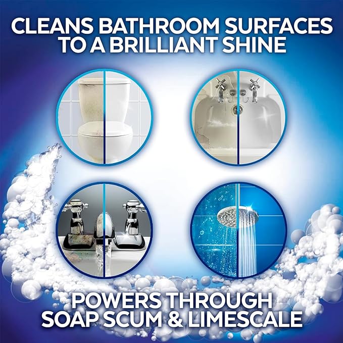 Powerful Toilet Bowl Cleaner – Rapid Stain Remover Eliminates Limescale &amp Odors Fresh Mint Scent Eco-Friendly Formula Safe for Pipes &amp Septic Tanks (4)