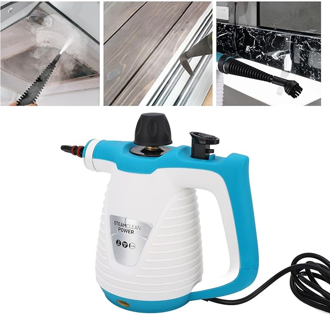 FLEXMAN 350ml Handheld Steam Cleaner 900 to 1050W Multipurpose Portable Upholstery Steamer Cleaning for Kitchen Bathroom Car Corner