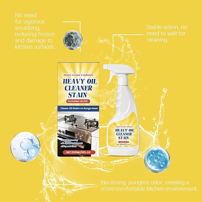 Powerful Kitchen Degreaser Foam Spray Kitchen Heavy Oil Cleaning Agent All Purpose Household Cleaning Spray for Oven All Purpose