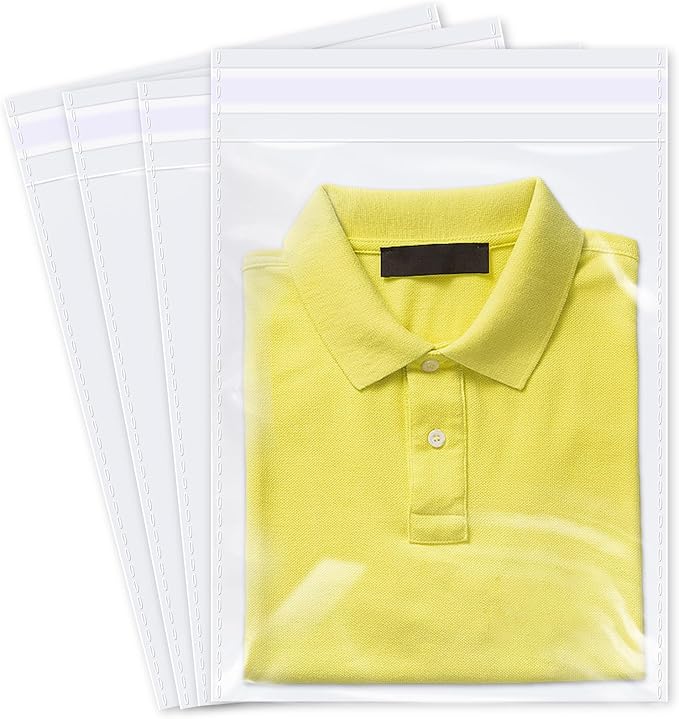 iMailer - 1000 Pcs - 10 x 13 Clear Plastic Cellophane Bags - Resealable Self Sealing Cello Poly Bags for Prints Photos Documents Clothing T-Shirt