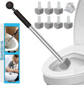 Pumice Stone Toilet Bowl Cleaner Toilet Deep CleaningBathroom Cleaner Brush with Long Handle for Remove Hard Water Stains with Toilet Handle+ Pumice Stones