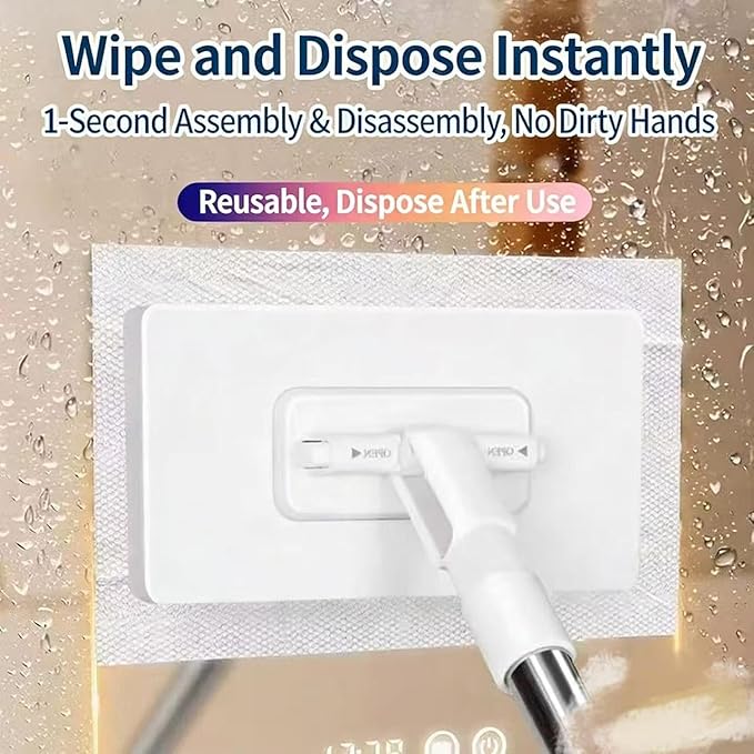 Mini Face Towel Mop Reusable Cloth Clip-On Cleaner for Home Hands-Free Disposable Towel Secondary Use Floor Mop