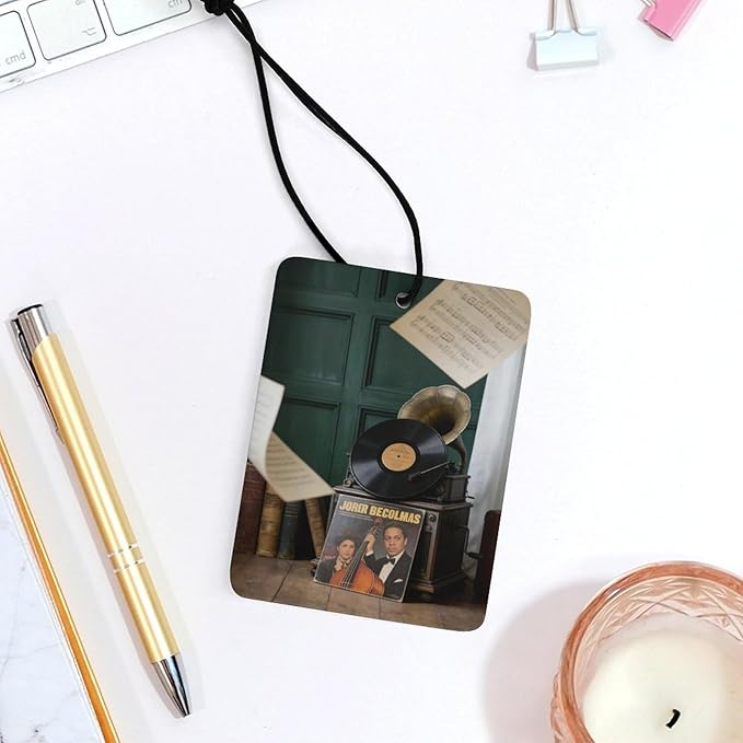 5PCS Car Air Freshener Hanging Personalized Double Sided Vintage Phonograph Car Fresheners Long Lasting New Cars Scents Cute Automotive Freshies for Closets Drawers (tea)