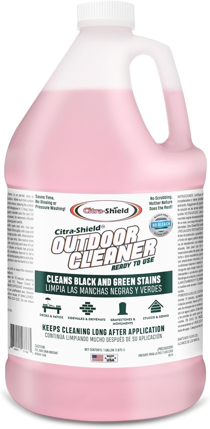 Outdoor - Concrete Roof Walls Headstone Deck and Vinyl Siding Cleaner - RTU Outdoor Cleaner Pack of 1