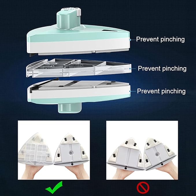 Window Cleaner Magnetic Double Side Magnetic Window Cleaner Glass Cleaning Brush Household Cleaning Tool Adjustable Thickness for Double Glazed Window
