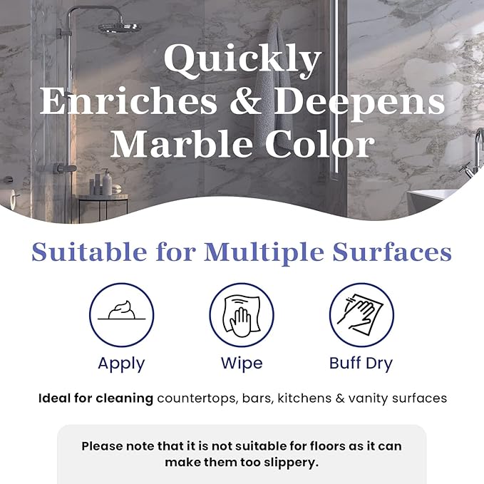 Marblelife Marble Gloss Conditioner Used For Heavy Duty Countertop Table Bar and Vanity Surfaces Easy To Use Marble Conditioner Helps Rejuvenate and Revive Surfaces 16oz
