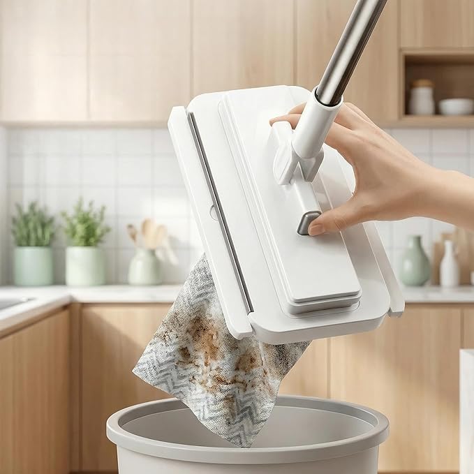 Snapu Gripc Minie Mopp PortablexSnapu Gripc MoppSnap-on Snapw-gripb Minie Mopt Lockingx Mopx Head and Mopx Padh Designedd for Cabinetsx and Tightt(includess 5 mopl Pads) (White) (White)