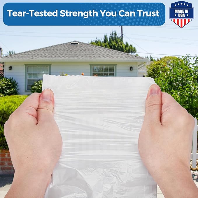 Fuxury 30-33 Gallon Trash Bags Medium Duty 250 Count Garbage Bags 32 x 38 Extra Large Clear Trash Bags 0.6 Mil Plastic Bags for Serious Garbage Cleanup Made in USA