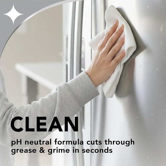 Weiman Stainless Steel Cleaner &amp Polish 6 Pack Anti Fingerprint Spray Water Spots &amp Grease No Streaks or Residue Safe for Metal Polish Chrome Appliances Fridge Sinks &amp Grills