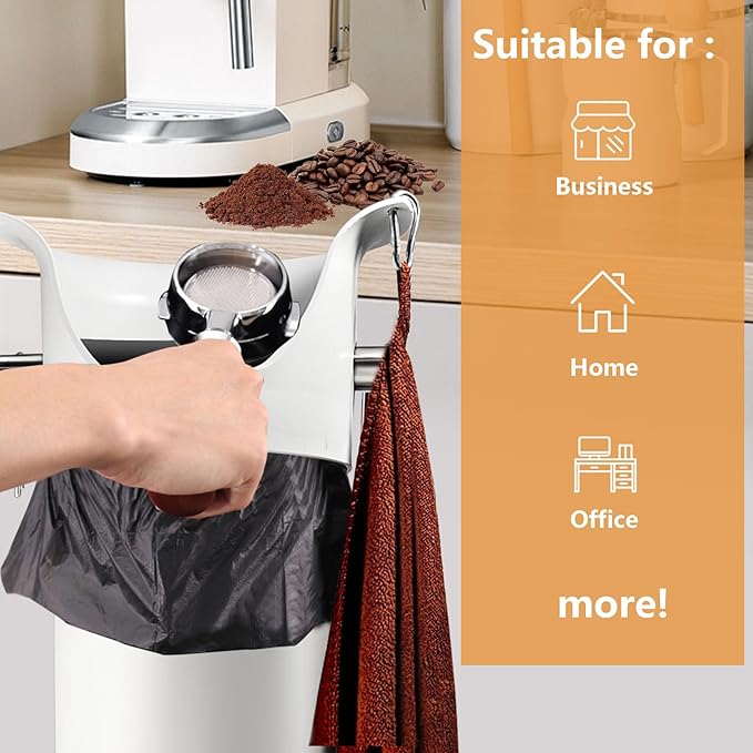 Coffee Knock Box Trash Bags for Commercial Floor Standing Thick Garbage Bag for Coffee ShopBarHomeOfficeKitchen50pcs/2 Roll