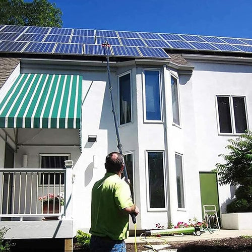 12FT-36FT Window Cleaning Pole Water Fed Telescopic Brush Extendable Cleaner Conservatory RoofCleaning Photovoltaic and Solar Panels Glass Wall Cleaning5.4 m