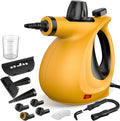 Pressurized Handheld Multi-Surface Natural Steam Cleaner with 12 pcs Accessories Multi-Purpose Steamer for Home Use Steamer for Cleaning Floor Upholstery Grout and Car (Orange)