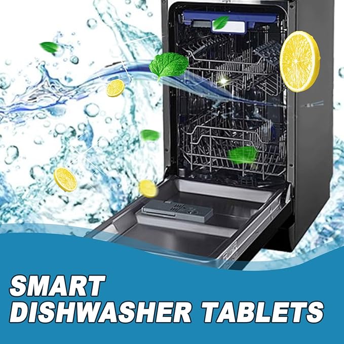 Powerful Dishwasher Cleaning Tablets - Eliminate Dirt Odor &amp Excess Foam Deep Clean Your Dishwasher(3PCS)