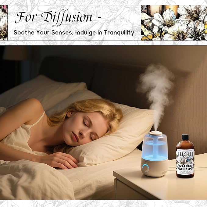 HIQILI White Musk Fragrance Oil Candle Scents for Candle Making Soap Making Supplies Musk Perfume for Women for Diffuser Use - 5.07 Fl Oz