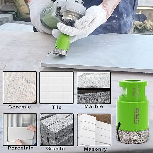 Diamond Core Drill Bits Set - Tile Hole Saw Kit (6/6/8/10/20/25/35mm+35B+Hex) 9pcs for Porcelain Ceramic Tile Granite Marble