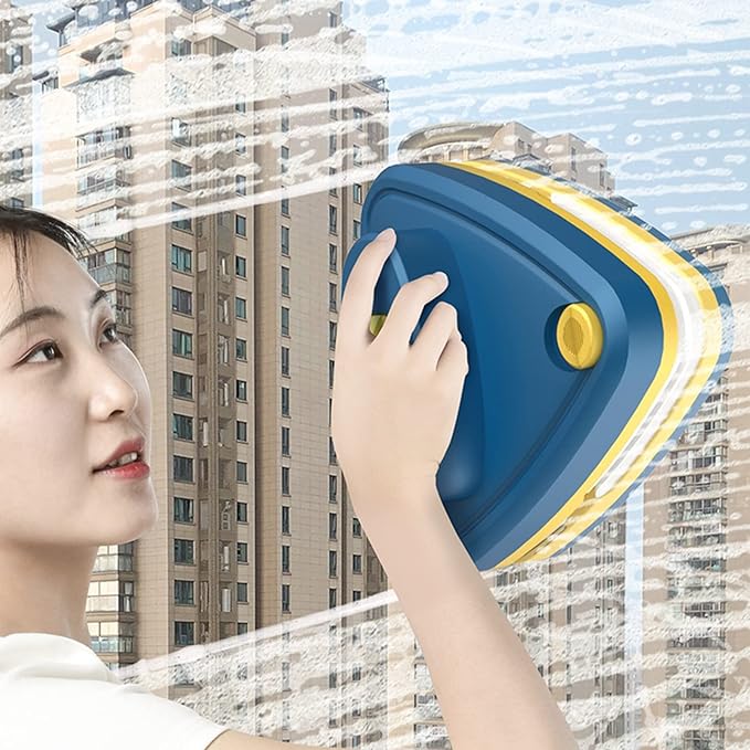 Magnetic Window Cleaner Double Side Magnetic Wash Window Wiper Magnetic Brush Magnetic Household Glass Cleaner Magnetic Window Cleaning Brush Tool Adjustable Thickness 5-40Mm10~35mm