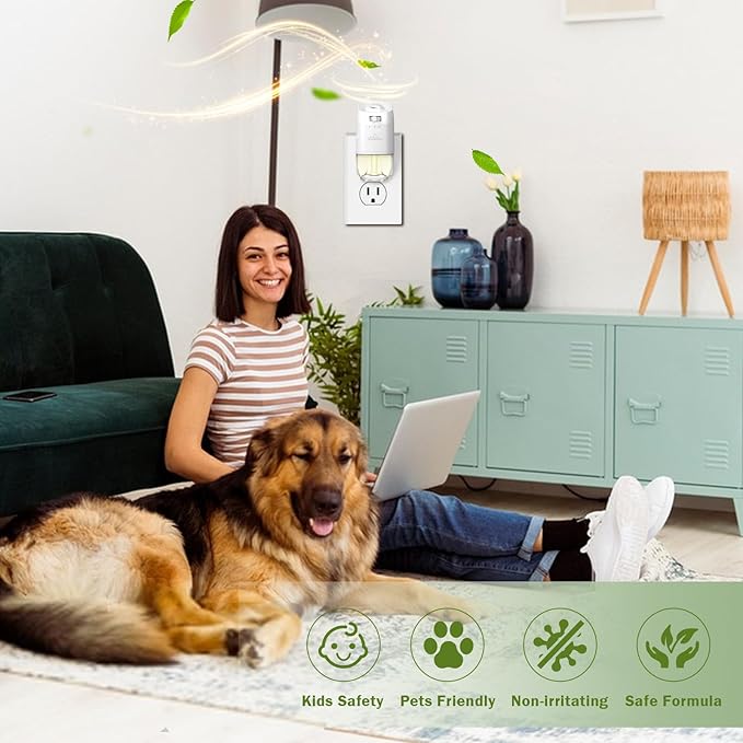 Plug Ins Refills Air Freshener - Palo Santo Eucalyptus &amp SageBaby Powder Scent -12 Count Compatible with Air Wick &amp Glade Not Include Glade Plus