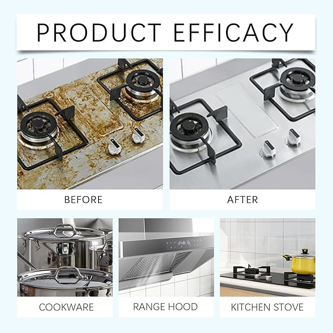 Oil Stain Remover For Kitchen Heavy Duty Grease Cleaner Multi-Surface Home Cleaning Spray Easy To Use(3PCS)