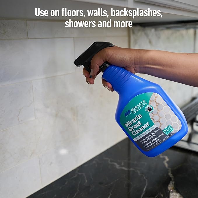 Miracle Sealants Heavy Duty Miracle Grout Cleaner Spray for Natural Stone Marble Tile &amp Grout Quart 6 Pack