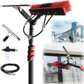 3.6-10.8 M Washing Kit: Water-fed BrushSqueegeeSoap Dispenser Window Cleaning Pole Water Fed Telescopic Brush Window Cleaner Equipment Car Cleaning Brush (35cm Brush9M)