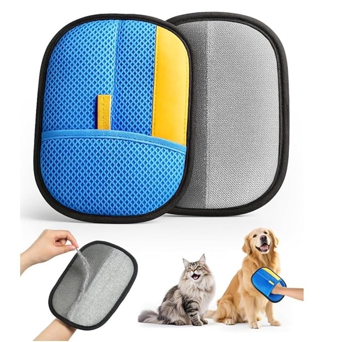 Pet hair removal gloves cat cleaner adhesive