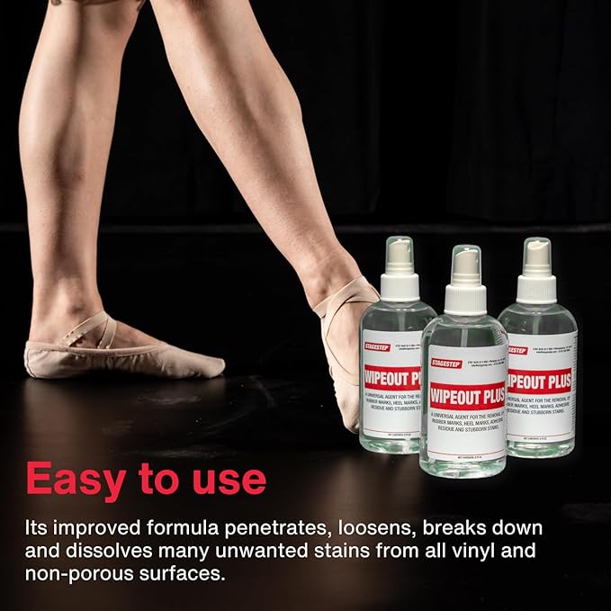 Wipeout Plus 3 Bottles Pump Spray Tape Adhesive Remover Dye And Scuff Remover