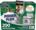 Power Flex 13-Gallon Tall Kitchen Trash Bags – 200-Count Drawstring Can Liners Fresh-Scented Heavy-Duty &amp Tear-Resistant for Kitchen Home &amp Household Waste