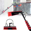 Window Cleaning Pole Water Fed Pole Kit with 4-Hole Water Fed Brush Head Window Cleaning Brush Equipment for Cleaning Photovoltaic and Solar Panels55cmbrush-18FT/5.4M