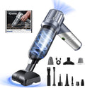 Saker Car Vacuum Portable Cordless Foldable Mini Handheld Vacuum Cordless and Air Duster 17000PA High Power Vacuum Cleaners for HomeCarsOffice Cleaning HL133 Silver