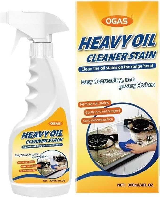 Heavy-duty kitchen degreaser - A powerful oil stain and stubborn remover for kitchen covers stoves grills and ranges suitable for home restaurant hotel and commercial use(300ml)