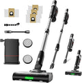 SogesPower Cordless Vacuum Cleaner Auto-Empty &amp Self-Charging Vacuum Cleaners for Home 45Mins Stick Vacuum with LED Display Anti-Tangle Lightweight Wireless Vacuum for Pet Hair Carpet Floor