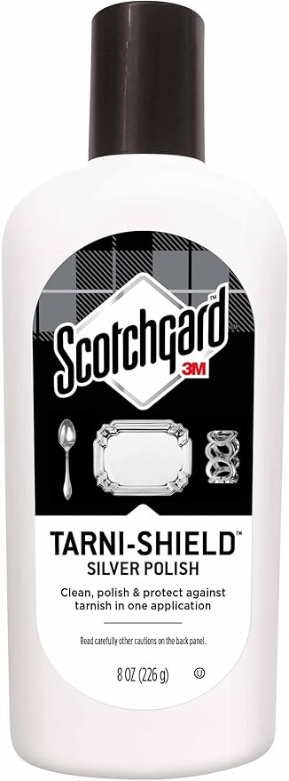 Scotchgard Tarni-Shield Silver Polish Clean Polish &amp Protect Against Tarnish in One Application 8 Ounces