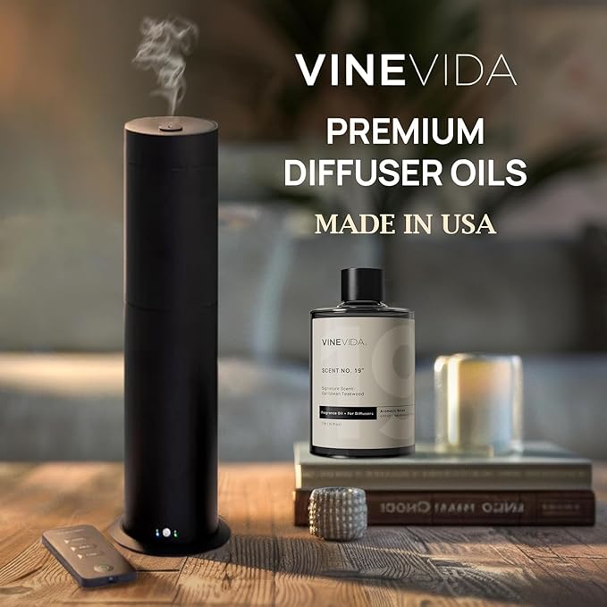VINEVIDA [16 Fl Oz] Caribbean Teakwood Fragrance Oil for Cold Air Diffusers Essential Oils for Diffuser Oil Refill &amp Air Freshener Room Spray