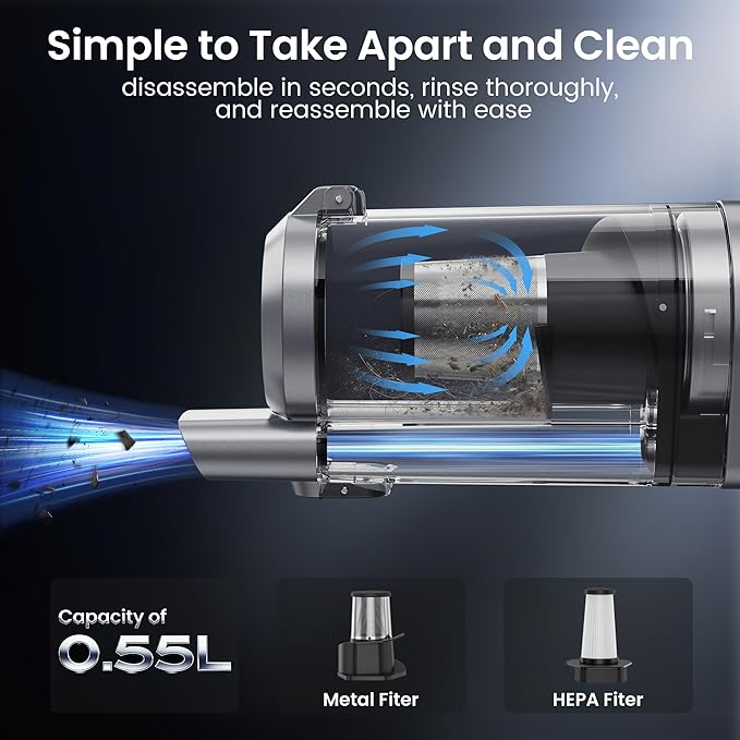 Hand Held Vacuum Car Vacuum Cleaner 18000PA High Power 4-in-1 Air Duster &amp Air Blower &amp Pump Cordless Rechargeable Mini Small Shop Vac for Household Chores Flooring Car Pet Hair