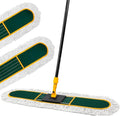 36” Commercial Duster Mops Extra Large Floor Duster with 2 Replacement Pads 60” Long Handle Heavy Duty Industrial Wet&ampDry Flat Mop for Hardwood Floors Marble Laminate Tile Concrete Garage